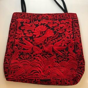 Oriental Embroidered Tote